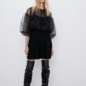 ZARA Puff Sleeve Dress